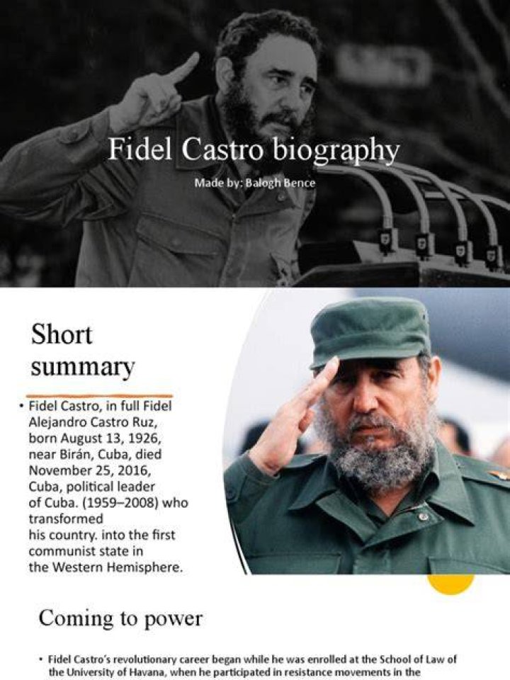 Fidel Castro Biography, Age, Height, Wife, Net Worth, Family