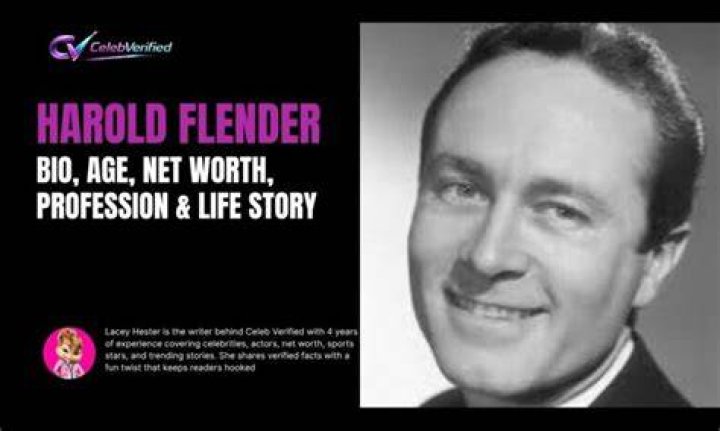 Harold Flender Biography, Age, Height, Wife, Net Worth, Family