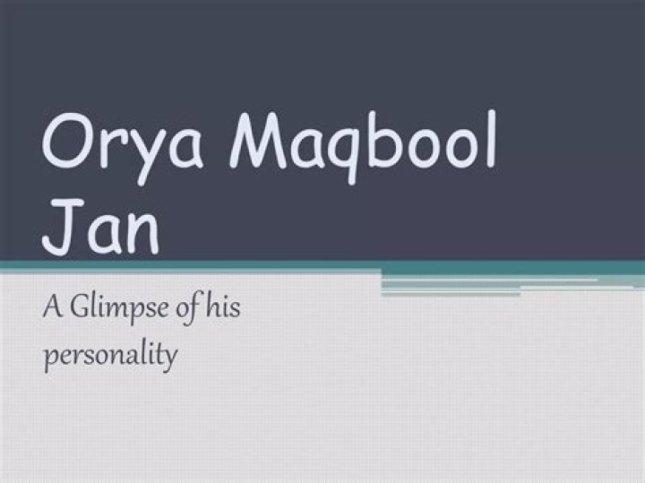 Orya Maqbool Jan Biography, Age, Height, Wife, Net Worth, Family