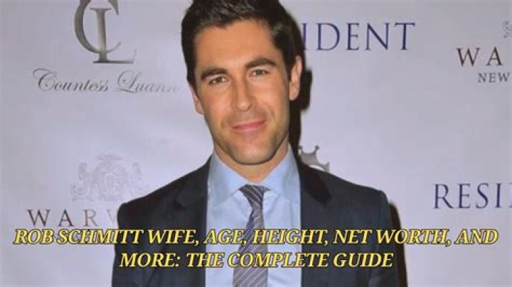 Rob Schmitt Biography, Age, Height, Wife, Net Worth, Family